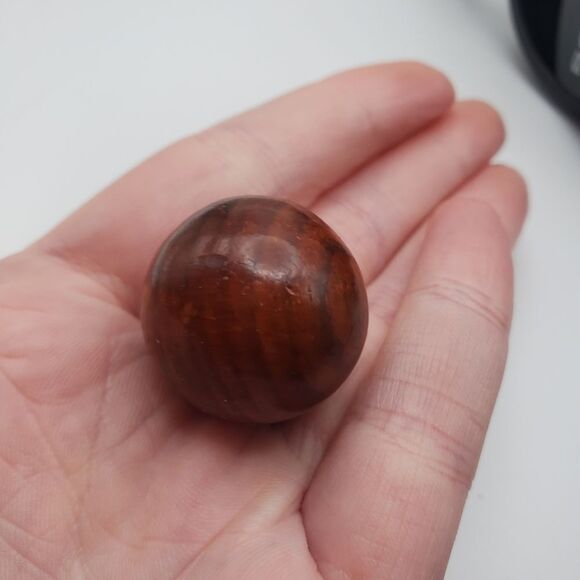 Wooden Carmel ball‎ charm pendant - Picture 1 of 2